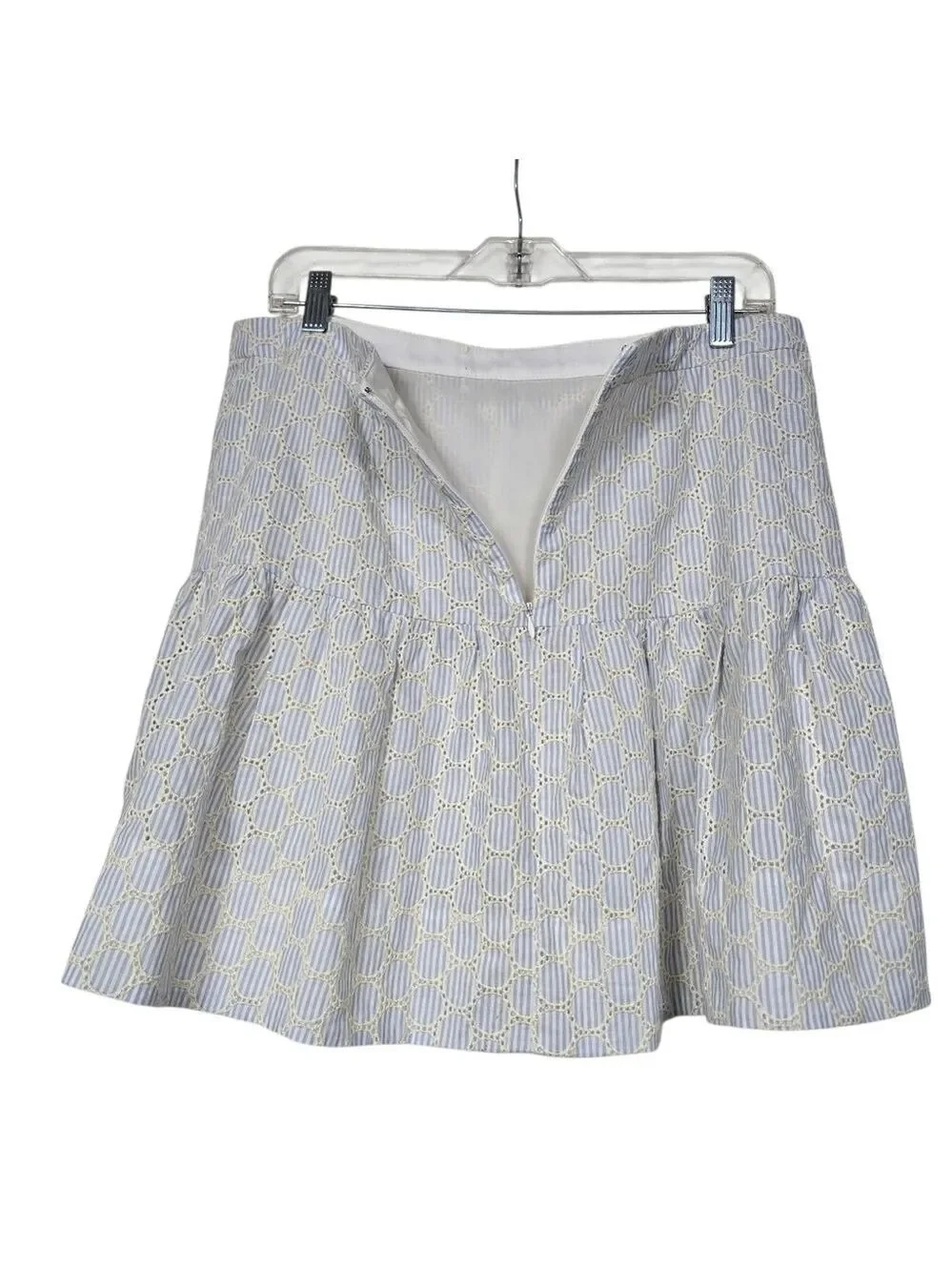 J. Crew Blue White Striped Skirt 10